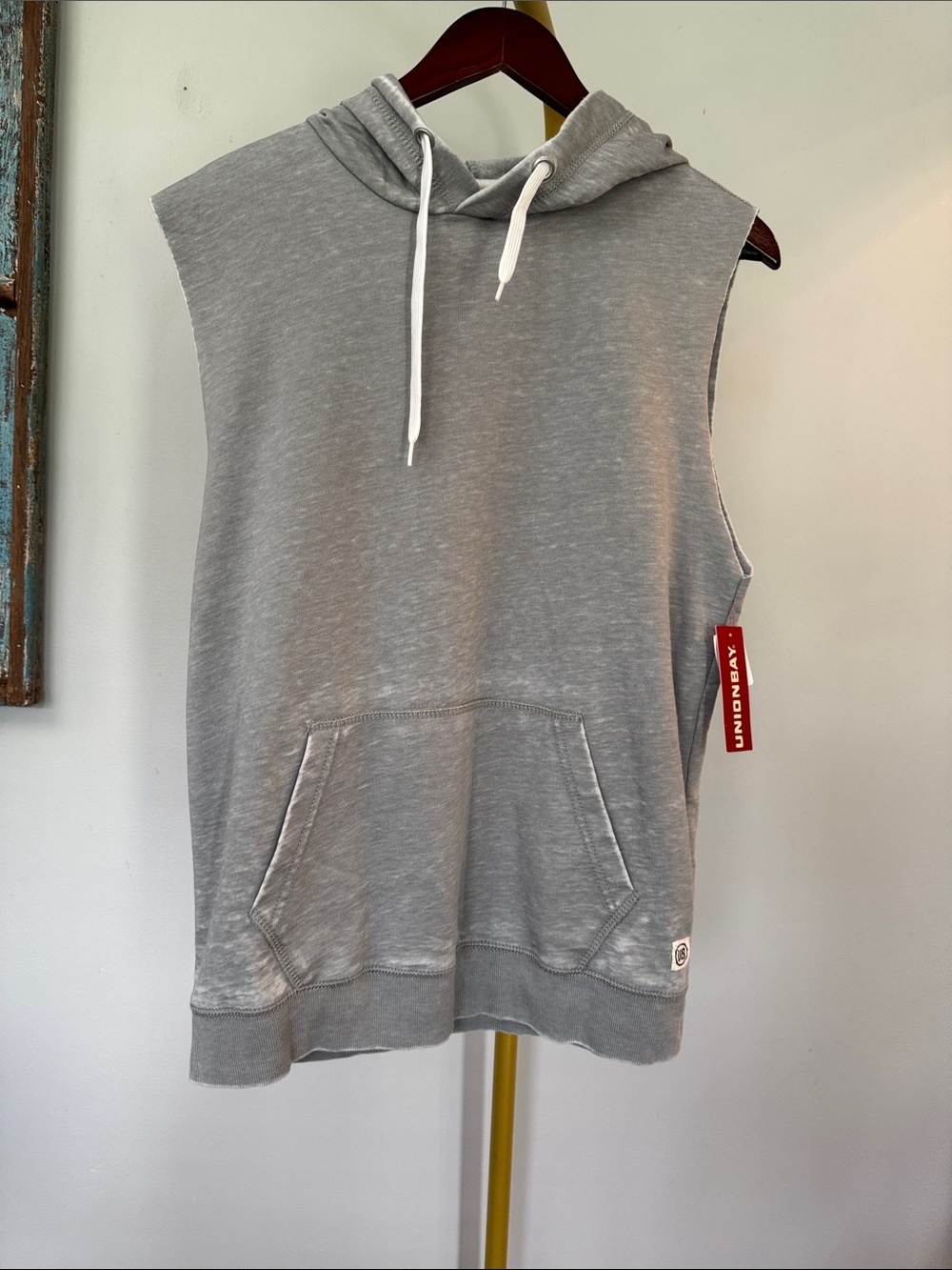 UNIONBAY Sleeveless Hoodie Tank in Heather Gray NWT M